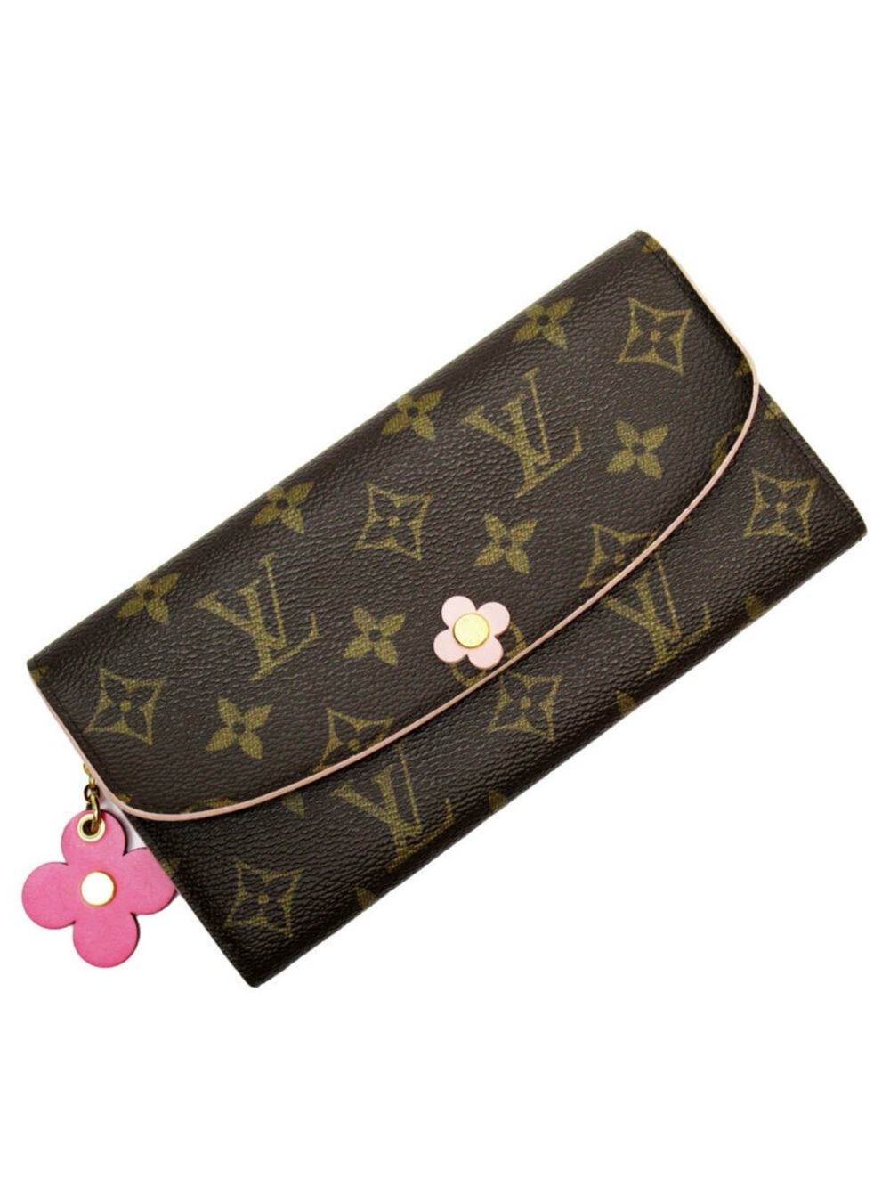 Louis Vuitton Monogram Blooming Flowers Emilie Long Wallet Monogram Canvas Brown